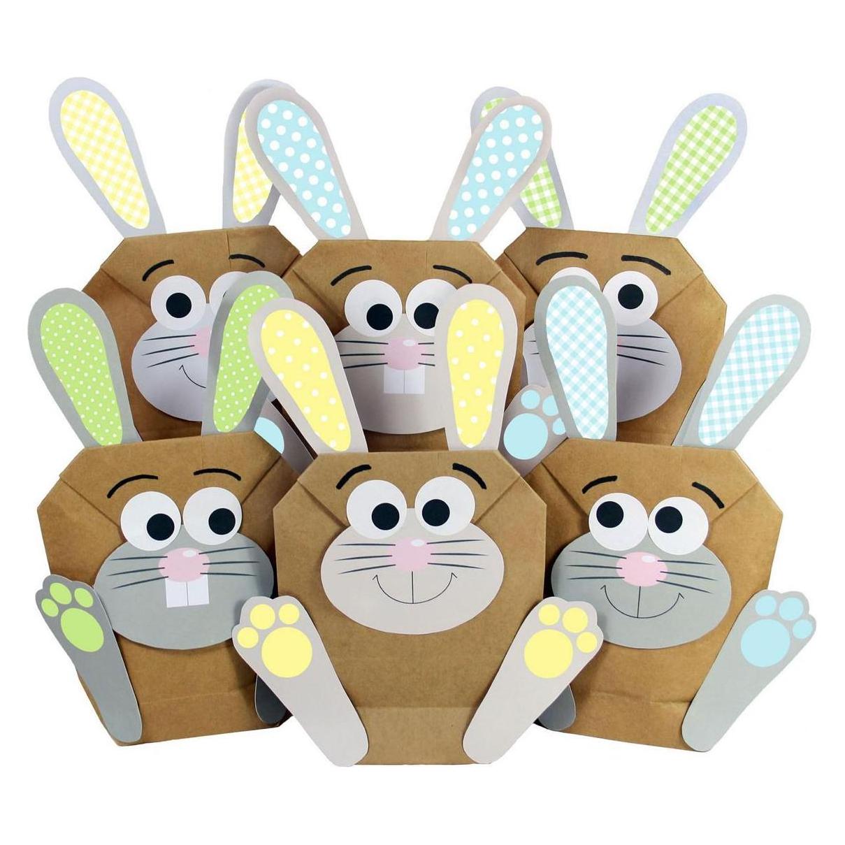 Papierdrachen Oserhasentüten Frühling (12 Stück) Bastel-Set (B060-006-001)