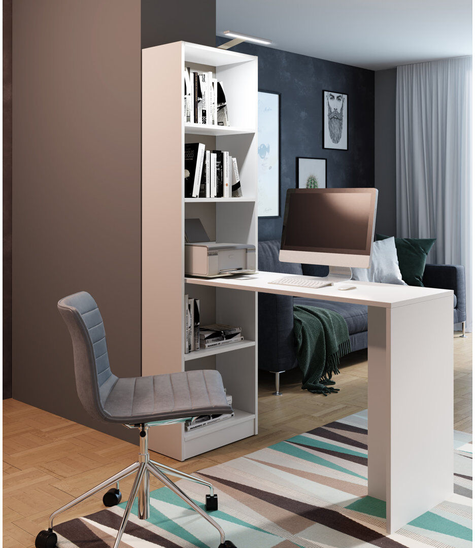 Latitude Run Meyersdale Modular Writing Desk White
