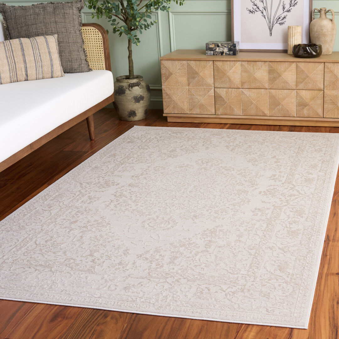 Latitude Vive Reflection Traditional Area Rug In Creme / Ivory Crème/Ivory Rectangle 183 X 244 cm