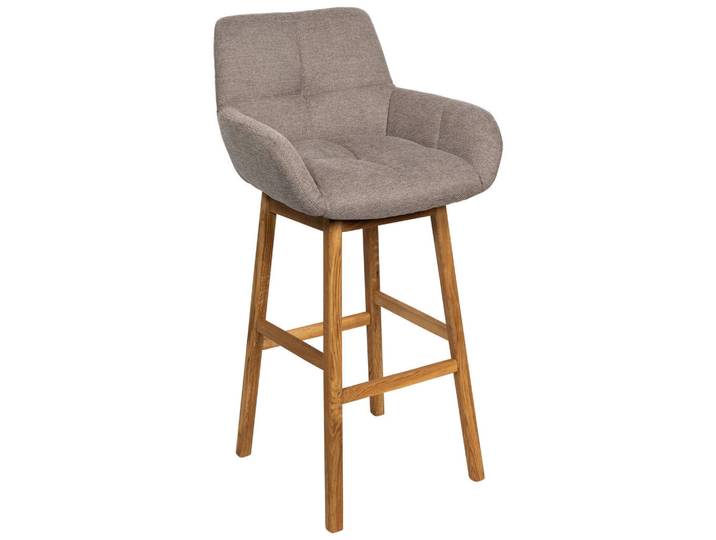 Linea Natura Barhocker, Taupe, Holz, Eiche, massiv, eckig, 54.5x104.5x58 cm, Esszimmer, Barmöbel, Barhocker