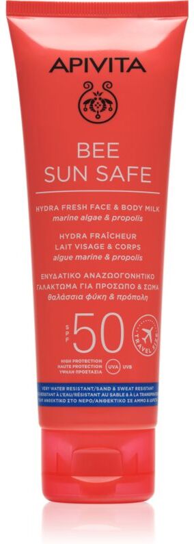 Apivita Bee Sun Safe Hydra Fresh Milk SPF50 lait solaire visage et corps SPF 50 100 ml
