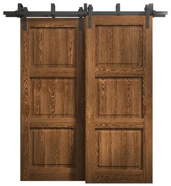 SARTODOORS Ego 5010 Cognac Oak Wood Barn Bypass Doors