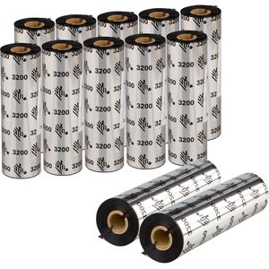Zebra Farbband 3200 Premium, Wachs/Harz, GS08407, Thermotransfer, 84mm x 74m, schwarz, 12 Stück