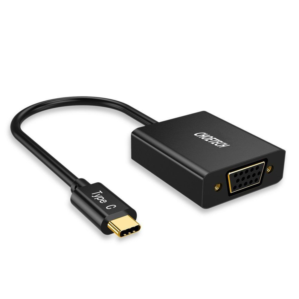 Choetech USB Type C naar VGA Wegwerp-adapter, zwart (HUB-V01)
