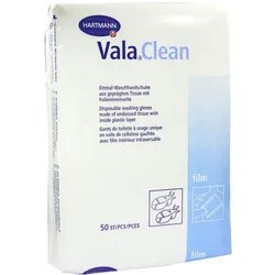 Hartmann ValaClean film Einmal-Waschhandschuhe, 23,5 x 15,5 cm, foliert 50 St