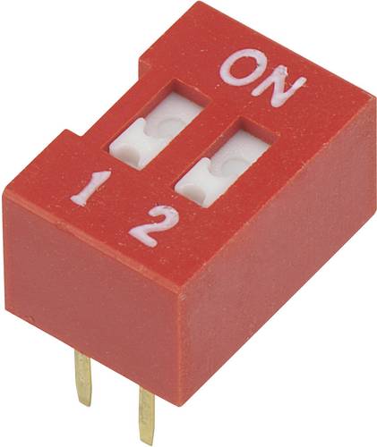 TRU Components 704824 DSR-02 DIP-Schalter Polzahl 2 Slide-Type