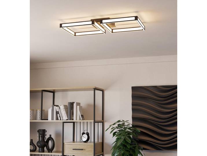 Eglo LED Deckenleuchte Altaflor Schwarz 65x30cm 22\,4W 3040lm Warmweiß 3000K