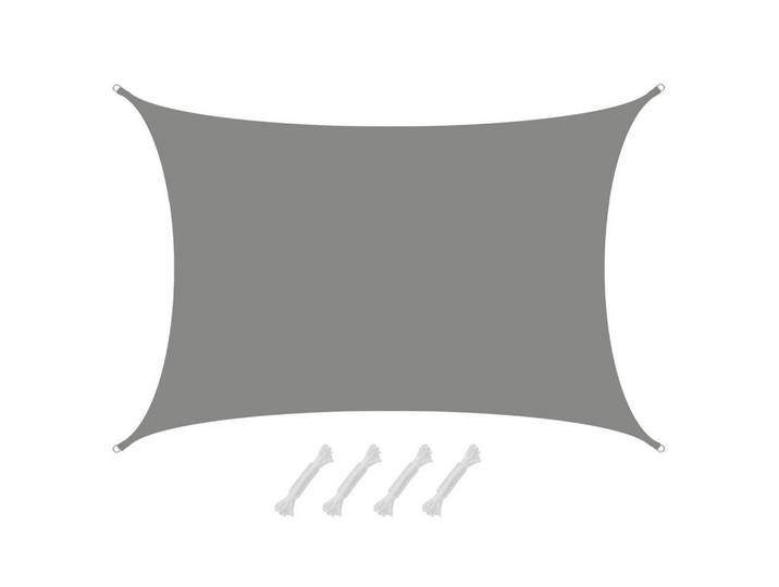SONNENSEGEL 600/400 cm grau, rechteckig