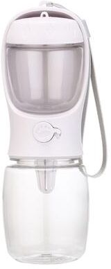 PetsAreLife Pets Dog Water Bottle, Portable Food Grade Material Dog Cup, Cat Travel Pet Water Cup Bottle, Food Dispenser Bottle white 550ml