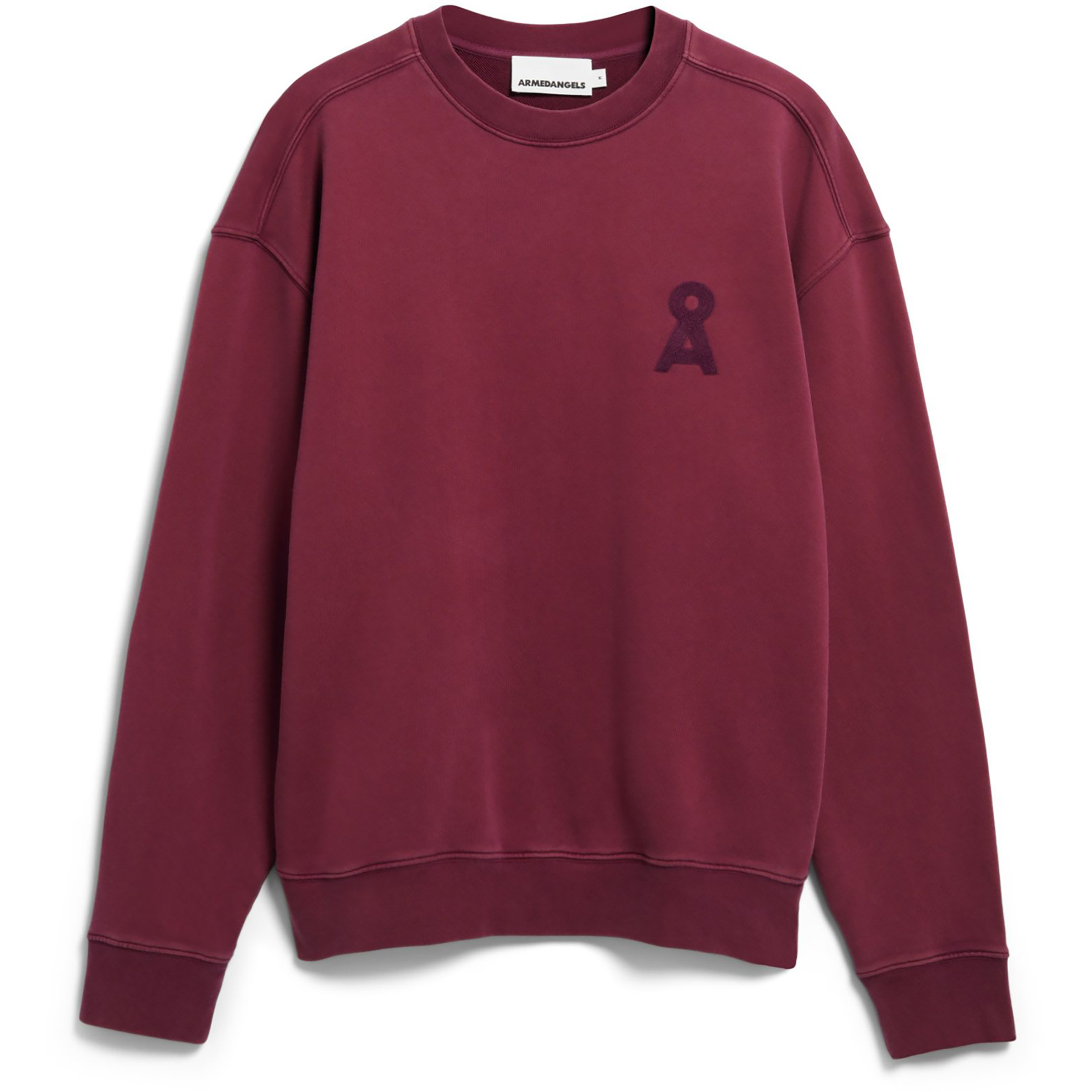 Armedangels Iconic å Gmt Dye Herren Pullover rot Größe M Lifestyle Hautfreundlich