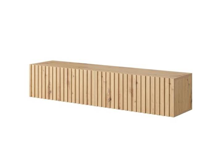 Selsey TELIRE - Meuble TV 140 cm en chêne Artisan avec façade fraisée
