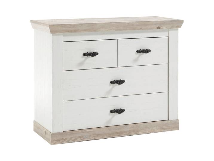 Mid.you Kommode, Pinien, Hellbraun, 4 Schublade(n) Schubladen, 107x87x45 cm, stehend, Wohnzimmer, Kommoden & Sideboards, Kommoden