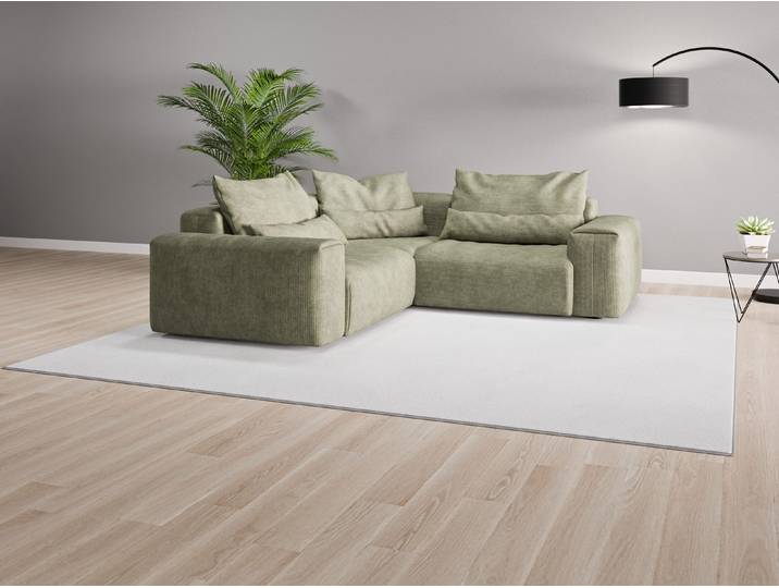 Ecksofa Denver Nr. 2 - Grün (Waldgrün) - Cordstoff