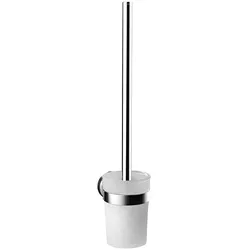 Emco Round Toilettenbürstengarnitur 431500101 chrom, Behälter Kristallglas satiniert