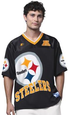 Starter NFL Forward Pass Jersey (Size Large) Pittsburgh Steelers, Polyester
