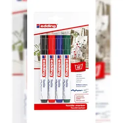 Edding Textilmarker 4500 2-3 mm 4er-Set basic