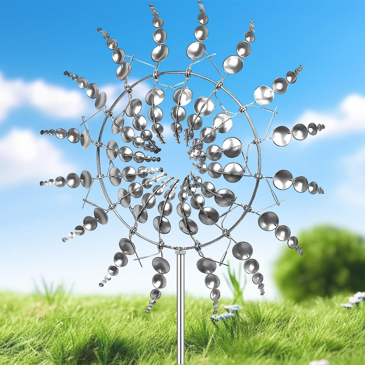 SnelShoppen Magische Metalen Windmolen Decoratieve Tuinaccessoire Kleurrijk