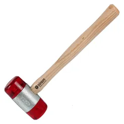 Dönges, Hammer, Kunststoffhammer mit lackiertem Eschenstiel, 60 mm, rot (1380 g)