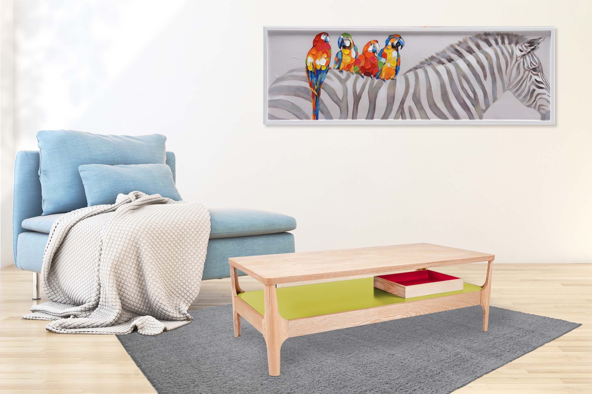 Couchtisch KAYOOM "Kaffeetisch Addison, Couchtisch, offenes, ausgefallenes Design", beige (esche, grün, natur, grün), B:120cm H:40cm T:60cm, Tischplatte: MDF mit Esche-Furnier, Tischbeine: Massivholz, Tische, Couchtisch, Ausgefallenes Design, Tischbeine a