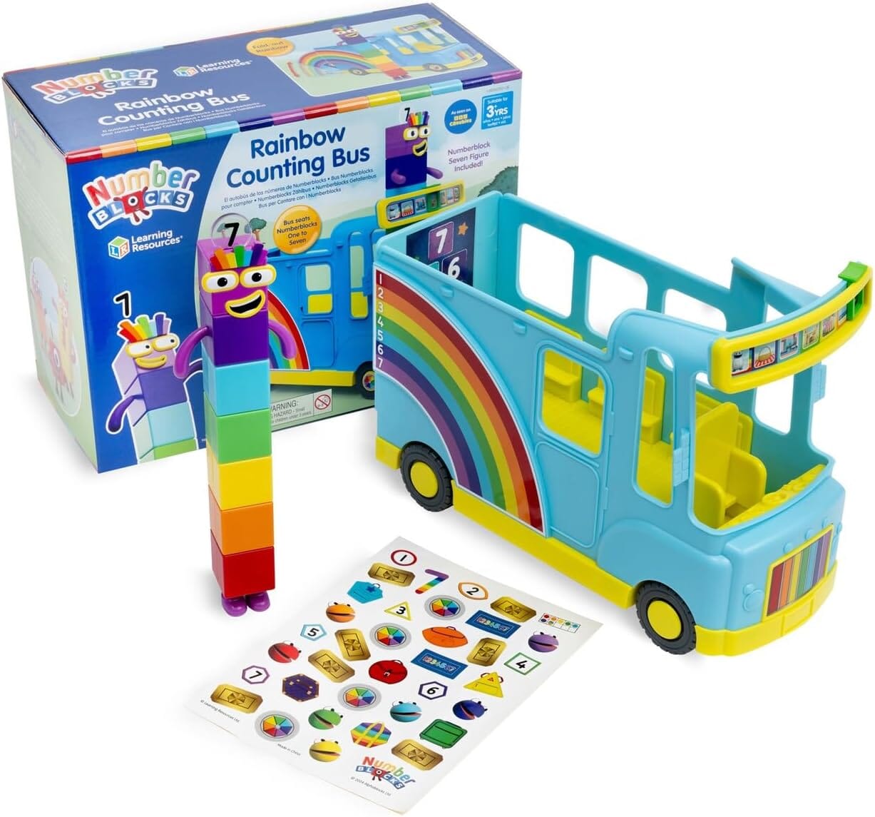 Numberblocks Rainbow Counting Bus: Plays 12 Songs and Sounds - Age 3+ - Educational Toy Learning Resources