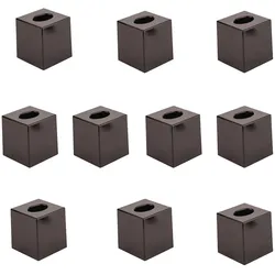 Gastronoble Bolero Taschentuchbox Kubus - schwarz - Kunststoff - 10 Boxen