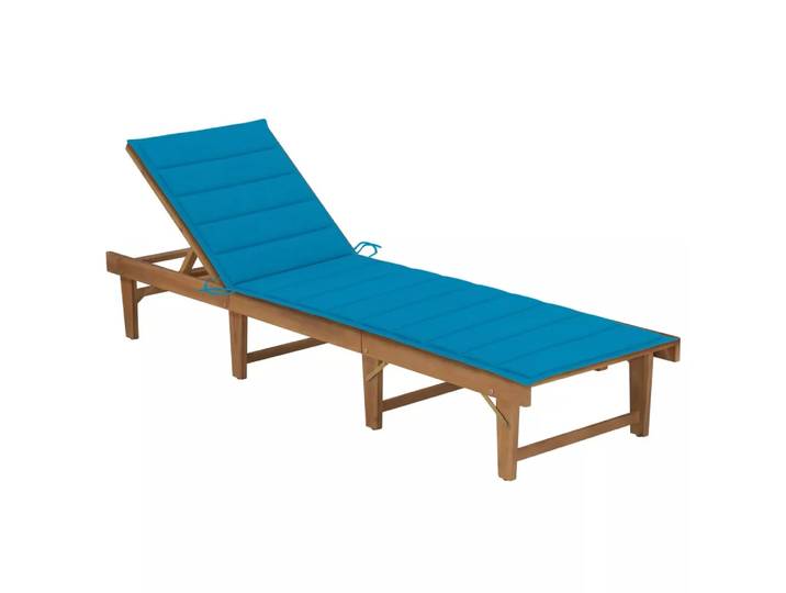 VidaXL - Sonnenliege akazienholz, One Size, Blau