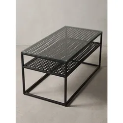 Couchtisch Sicherheitsglas Schwarz 100x50x45 cm - ALCUDIA   Kadima