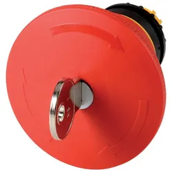 Eaton 121469 NOT-HALT-/NOT-AUS-Taste, RMQ-Titan, Palmenform, 60 mm, unbeleuchtet, Schlüsselentriegelung, MS1, rot, gelb, RAL 3000, nicht