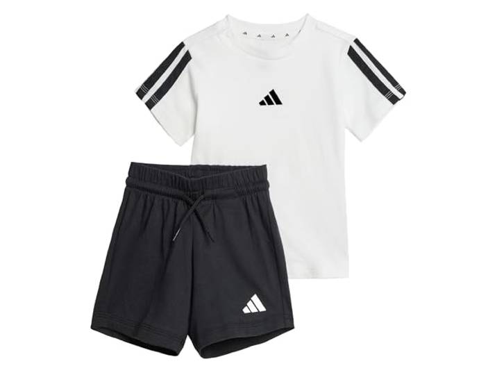 adidas Unisex Baby Essentials Set Track Suit, white/black, 6-9 Months