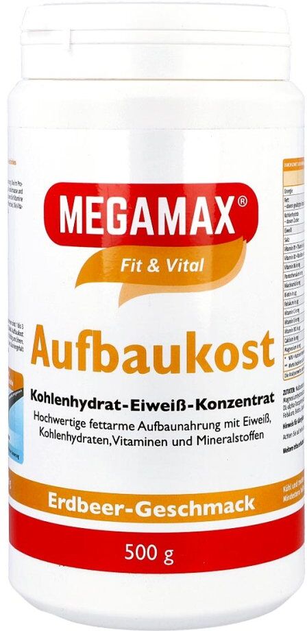 Megamax Aufbaukost Erdbeere Pulver