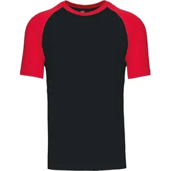 Kariban Unisex Baseball T-Shirt K330 black/red XXL