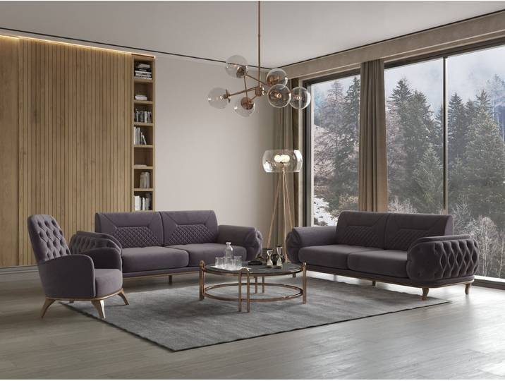 Möbeldreams Sofa Sofa-Set Ema 3-3-1 Modern Chesterfield