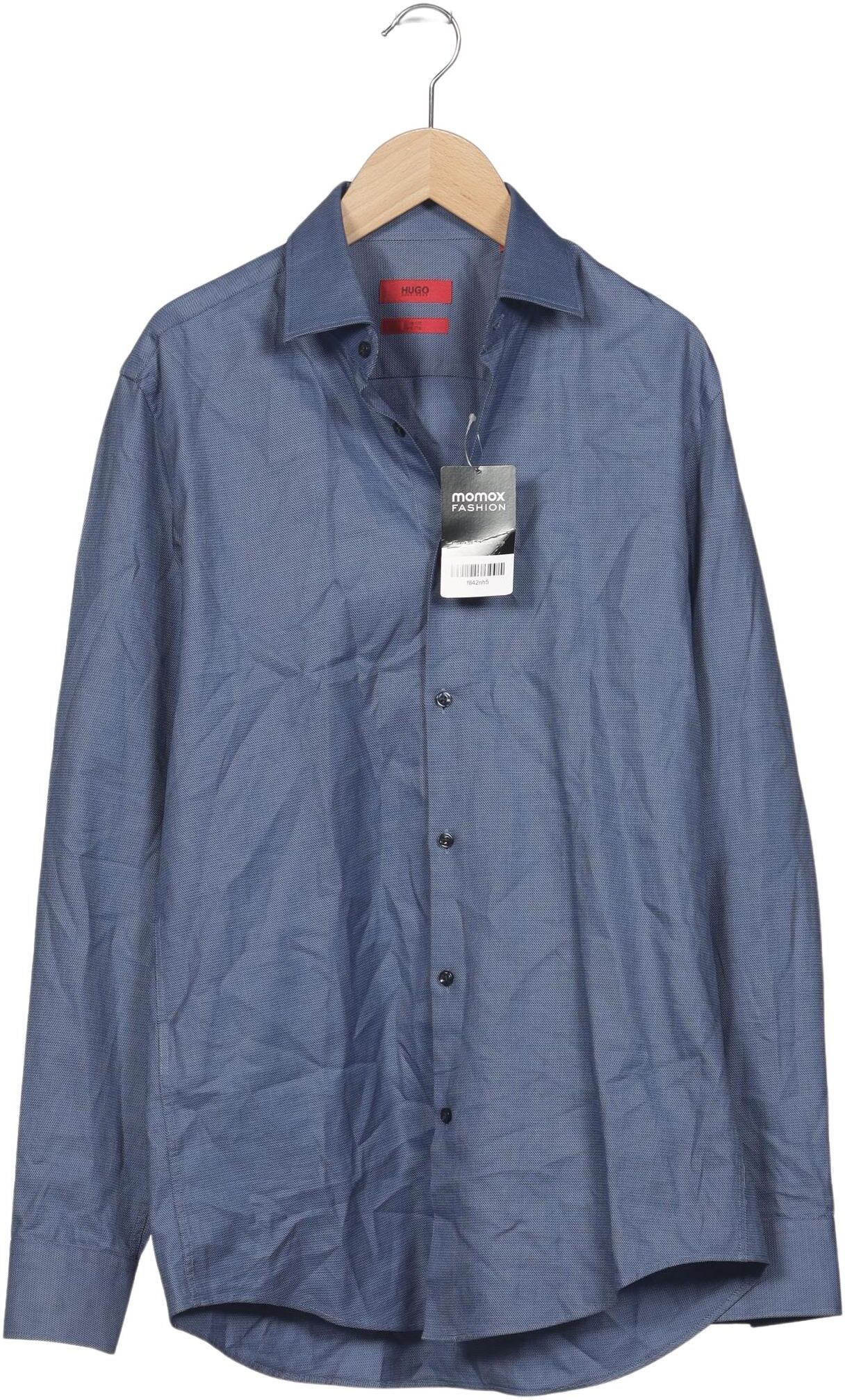 Hugo by Hugo Boss Herren Hemd, Blau, Gr. 38, Baumwolle - Second Hand