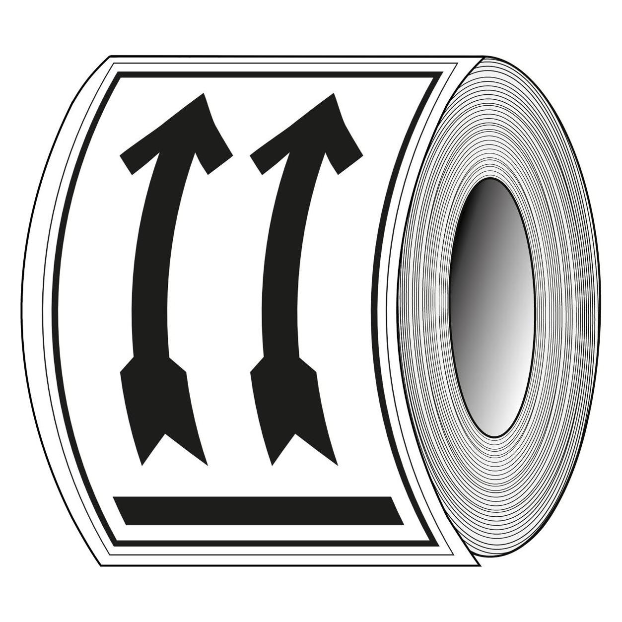 Brady PIC011, B-7610, Verpackungsetiketten - Aufrecht halten, Papier, matt, Schwarz auf Weiss, 105 (T/PIC011/NT-PAP-105X74-1000)