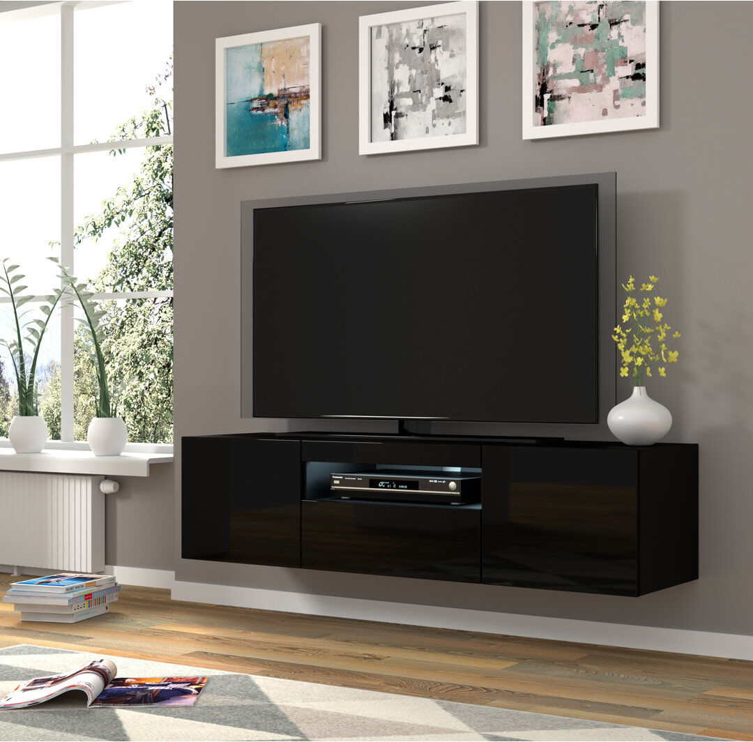 Metro Aseelah TV Stand for TVs up to 65" Black Gloss 65"