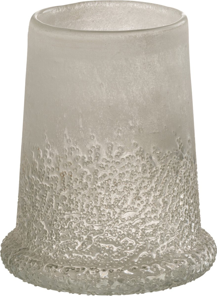 J-Line Windlicht Suiker Wit Glas Medium