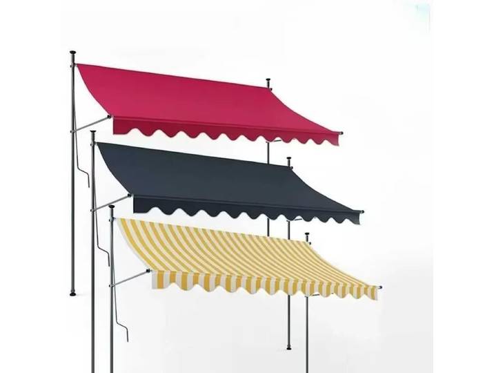 Auvent Télescopique Pliant Vertical, Toit de délégations, Cour Domestique, Imperméable et Crème Solaire, Auvent Manuel, AwO2
