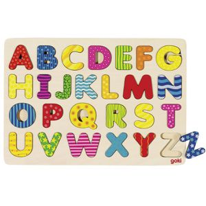 Goki Lernspielzeug 576721, Alphabetpuzzle, ab 3 Jahre, Buchstaben lernen