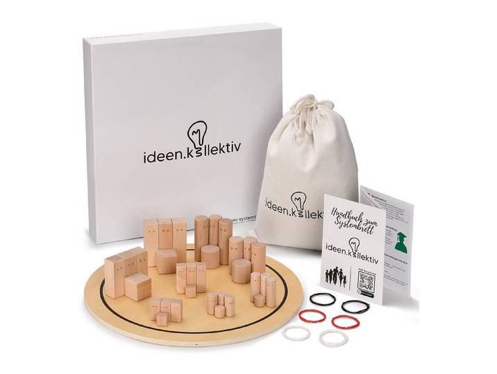 ideen.kollektiv Lernspielzeug Systembrett Pro aus Buchenholz - Familienbrett für Aufstellungen, Systemisches Coaching Supervision Moderation - Beziehungsbrett