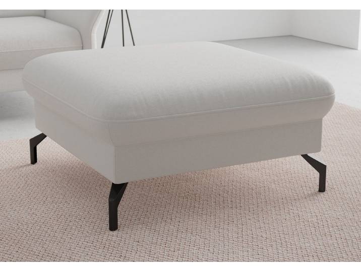 sit&more Hocker Fashion, inklusive Federkern, mit hochwertigen, schwarzen Metallfüßen