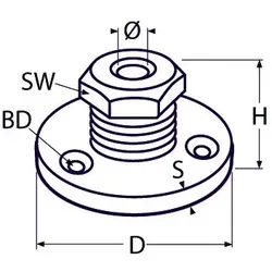 Kabeldecksdurchführung, MSvc, für Kabel 6mm