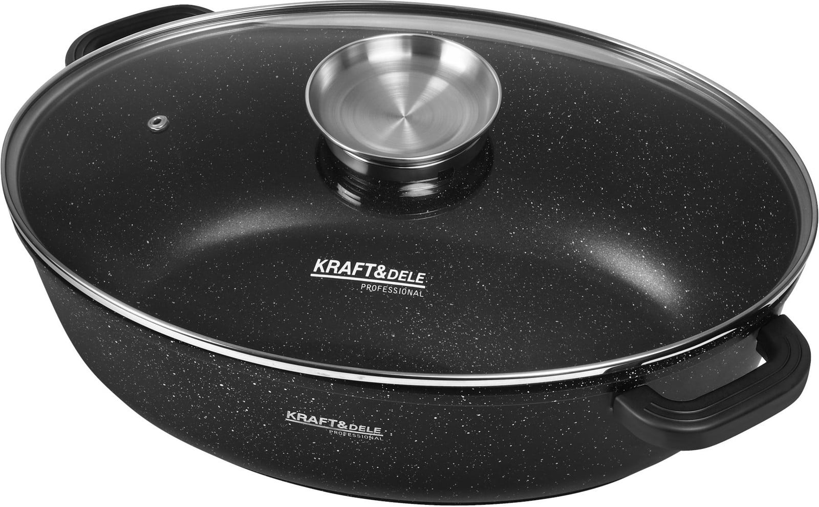 Trizeratop Braadpan met deksel 8 liter 38 x 26 cm geschikt voor inductie