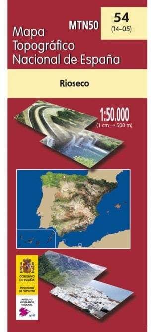 Carte topographique de l'Espagne n° 0054 - Rioseco   CNIG - 1/50 000