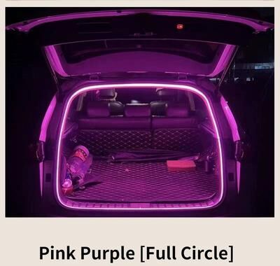Uplifted Goods LED Car Trunk Ambient Light Strip With Automatic Sensing 157.5in Pink Purple