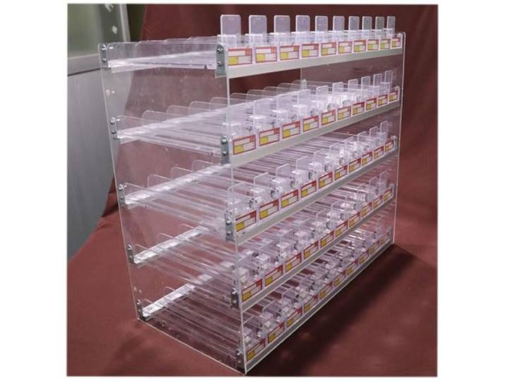Zigaretten-Display-Halter - Zigarettenständer-Regal, Streichholzschachtel-Vitrine, Aluminium-Vitrine Für Automatische Zigarettenschieber, Wand-/Arbeitsplatten-Vitrine Für Den Einzelhandel(75x29x70cm)