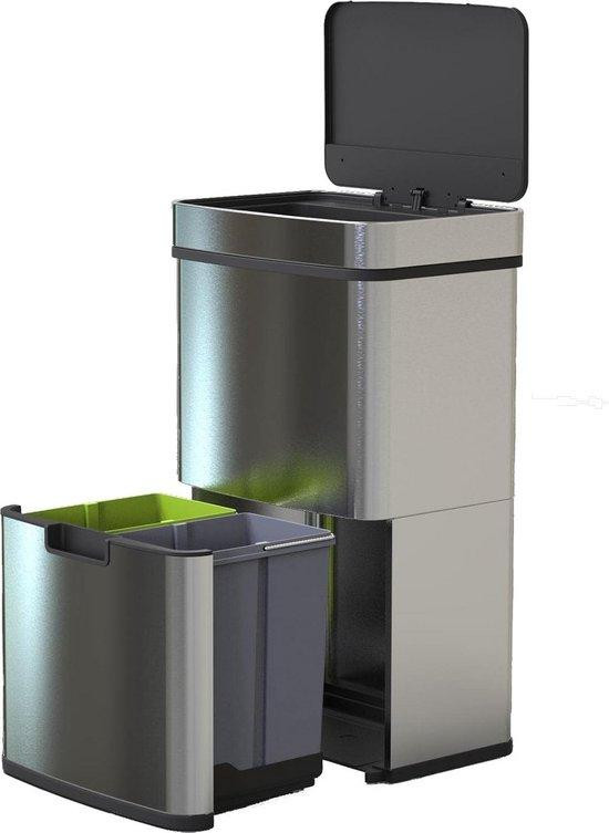 Automatische RVS Afvalscheidingsbak met Sensor 72 Liter