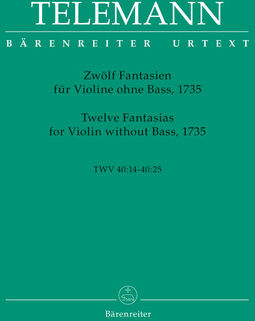 Bärenreiter Telemann 12 Fantasien Violin