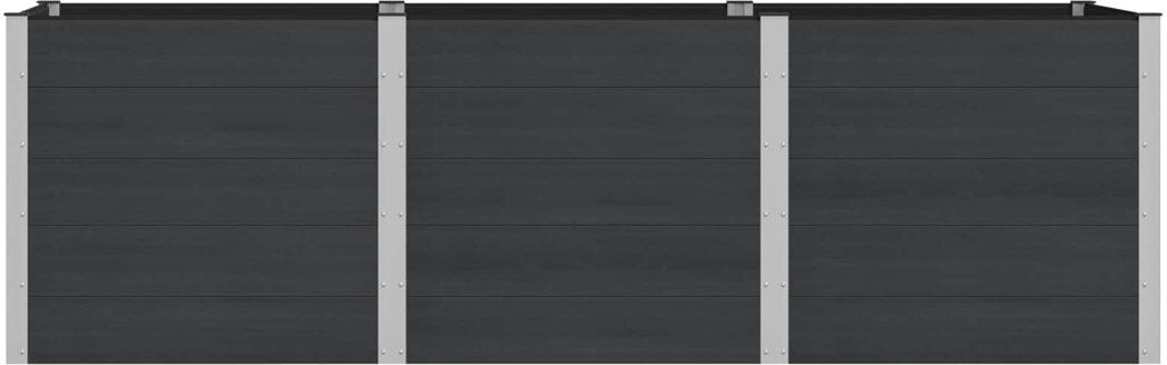 Dakota Fields Outdoor Planter Box Black 91cm H x 300cm W x 100cm D