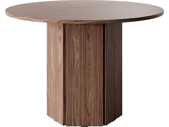 Selsey Hexa - Esstisch, Esszimmertisch rund 110 cm - Wisconsin Nussbaum