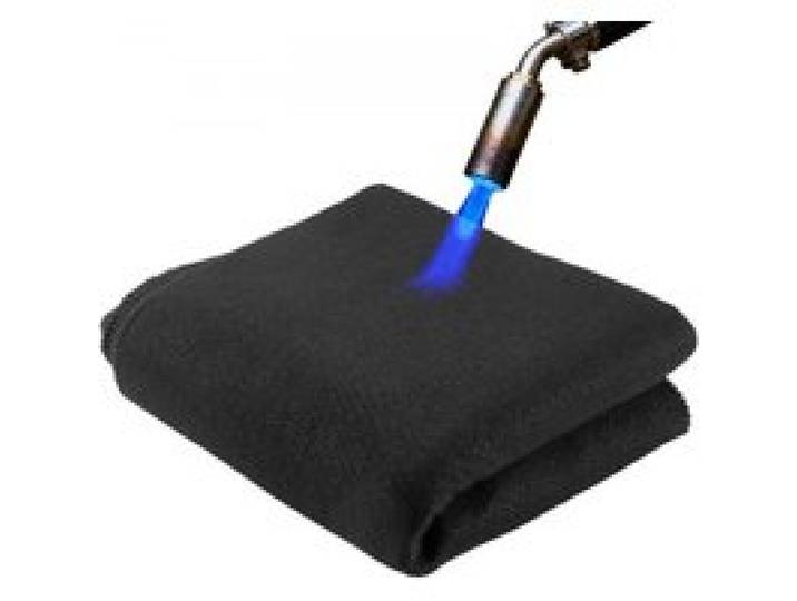 VEVOR Couverture de Soudage Ignifuge Feutre de Carbone 1016 x 1016 mm Couverture de Protection Résistante à la Chaleur 982 °C Tapis de Soudage Isolant Ignifuge en Fibre de Carbone 3,5 mm d'Épaisseur